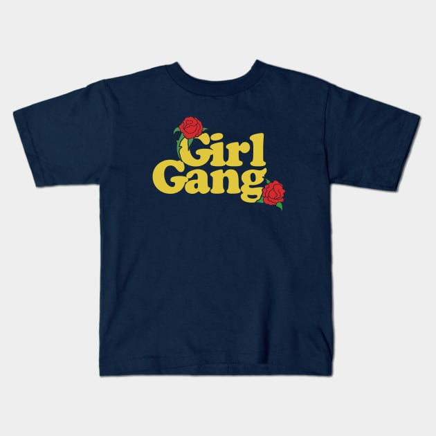 Vintage Girl Gang Kids T-Shirt by bubbsnugg